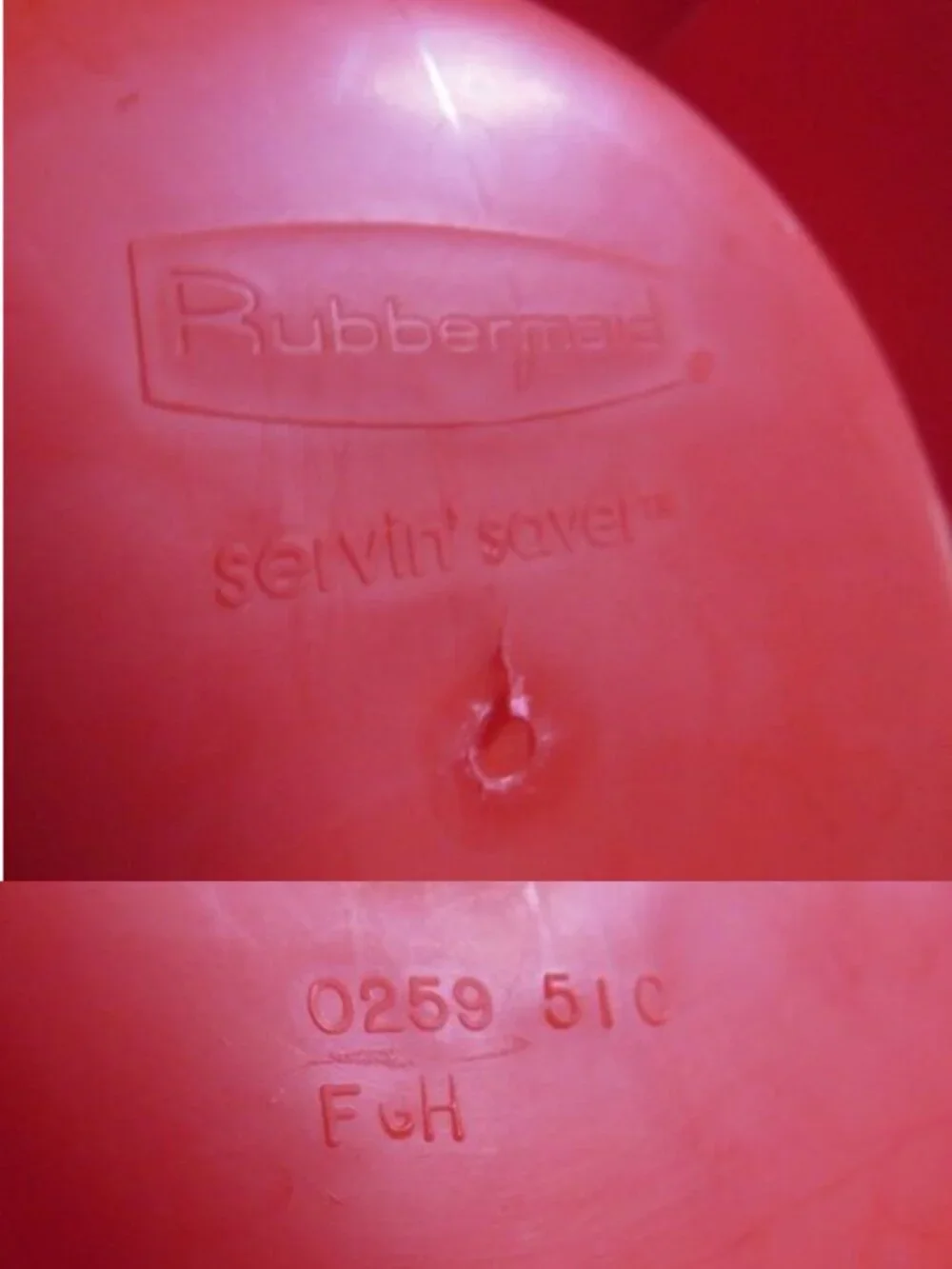 Vintage Rubbermaid Servin Saver Red Divided Party Tray 0259 Sheer Lid Container